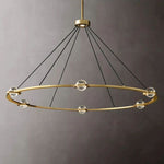 Eclatant Inset Crystal Round Chandelier 48"