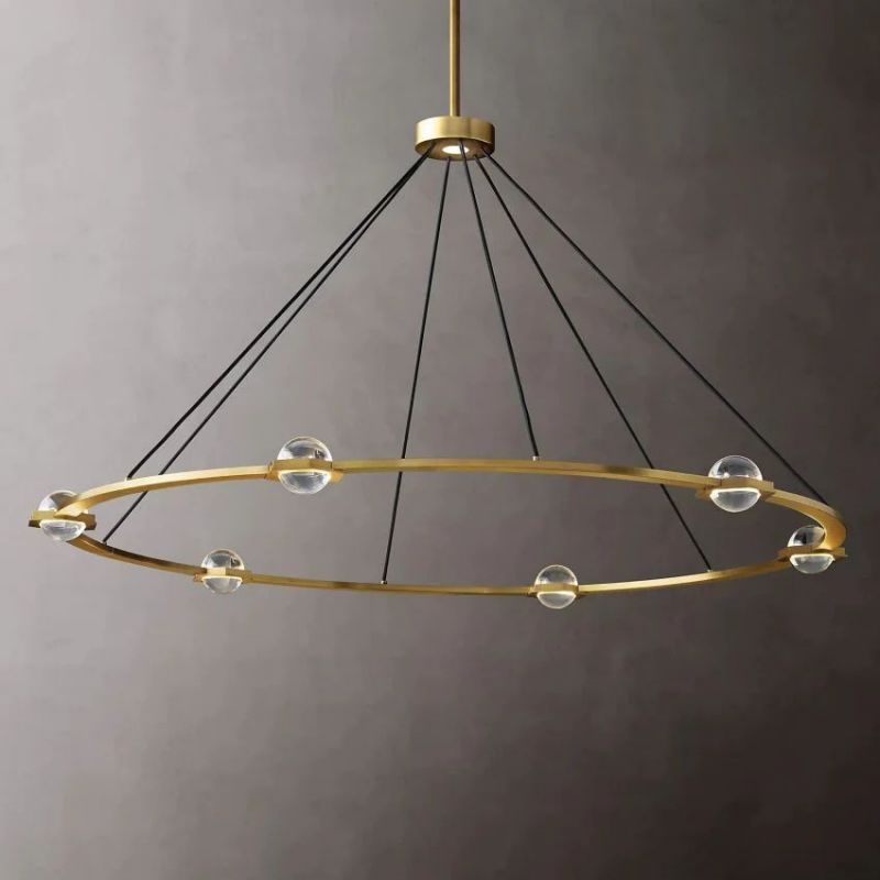 Eclatant Inset Crystal Round Chandelier 60"