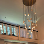 Boule Geometric Cristal Cluster Chandelier 30"