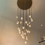 Boule Geometric Cristal Cluster Chandelier 30"