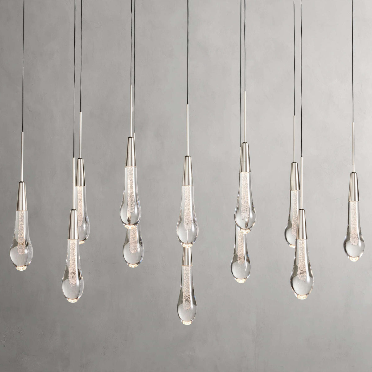 Soltaire Cascading Crystal Linear Chandelier