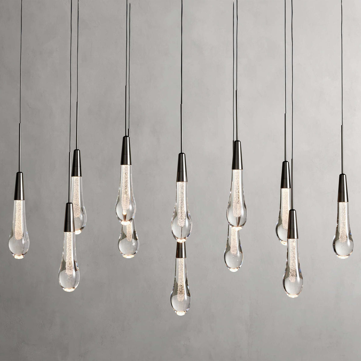 Soltaire Cascading Crystal Linear Chandelier