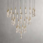 Soltaire Cascading Glass Round Chandelier