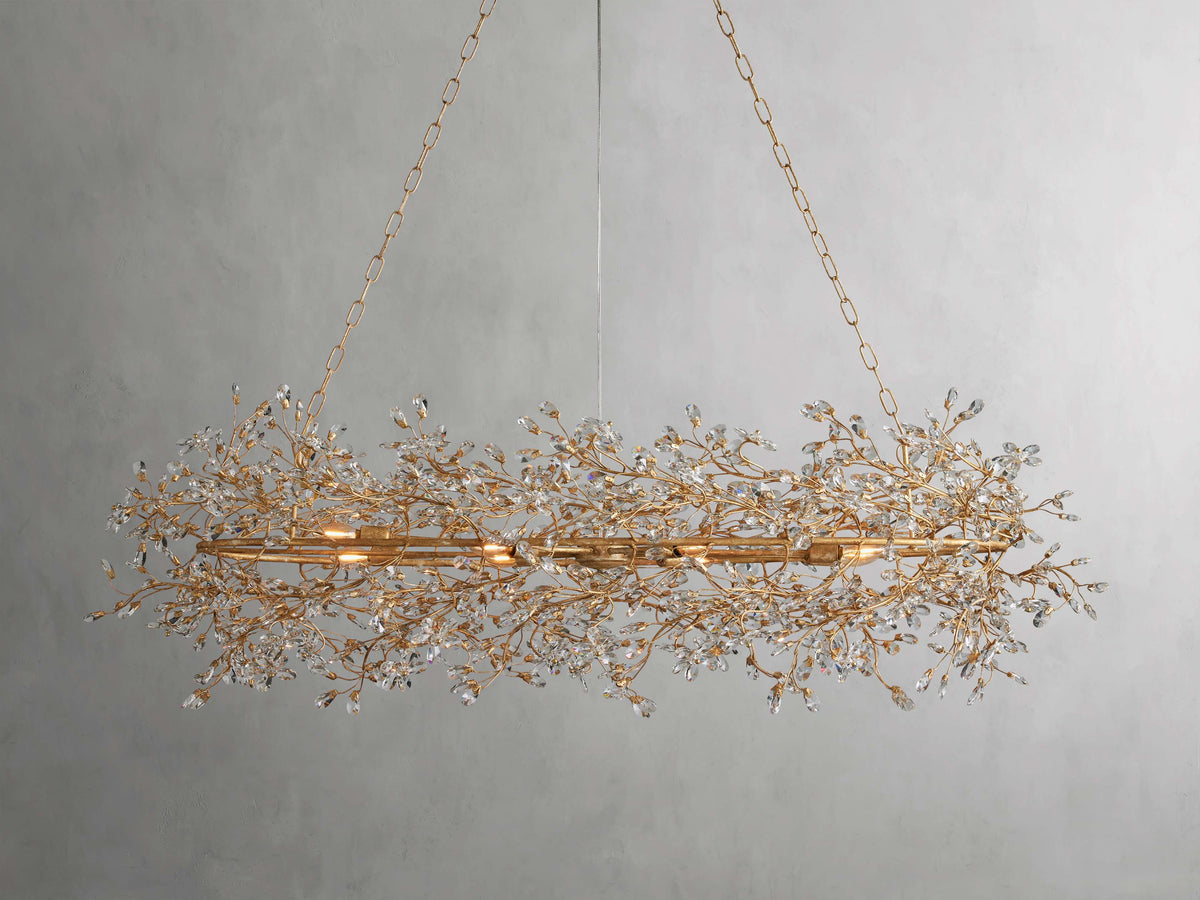 Fiore Garden Petal Twig Oval Chandelier