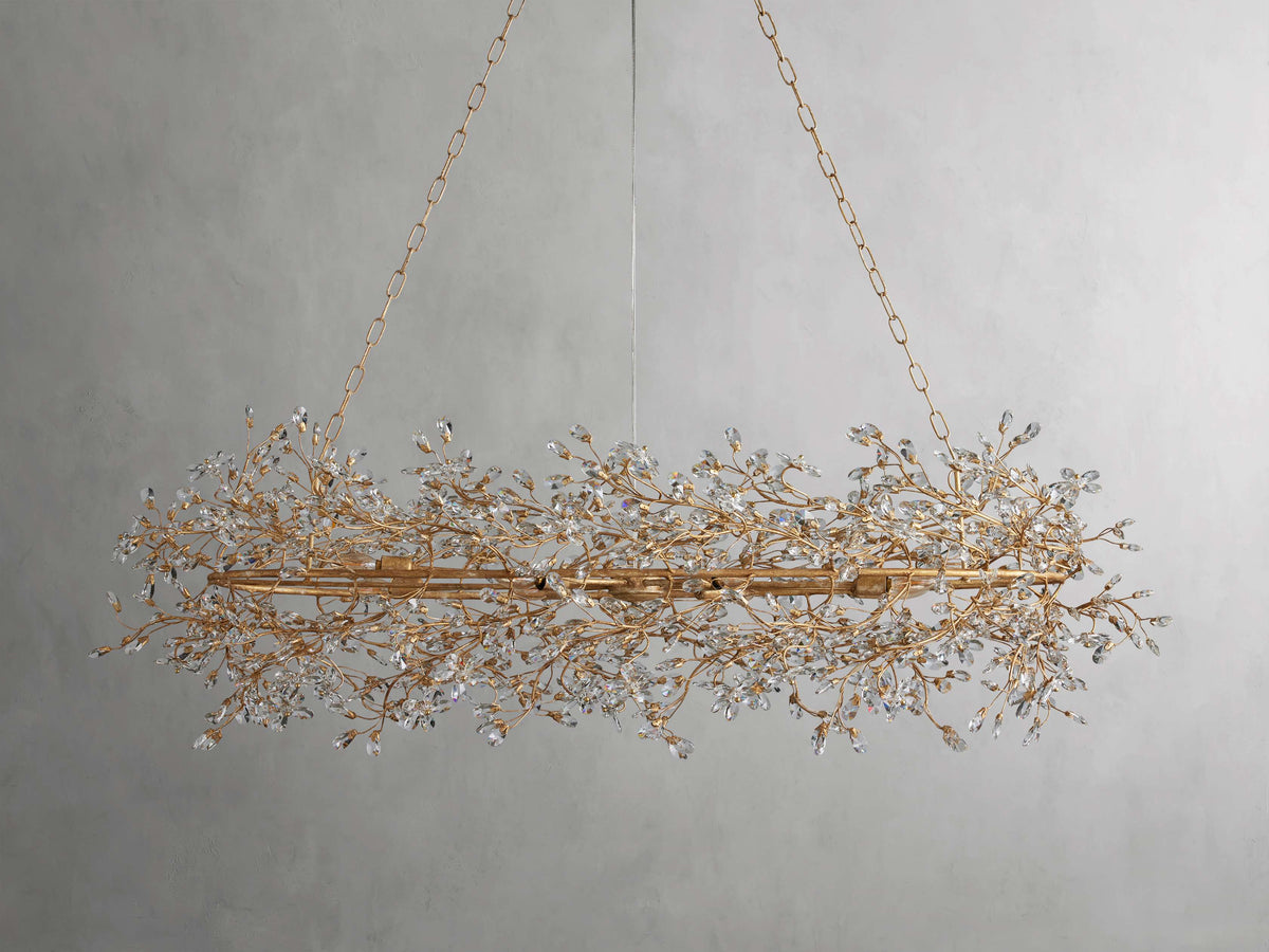 Fiore Garden Petal Twig Oval Chandelier