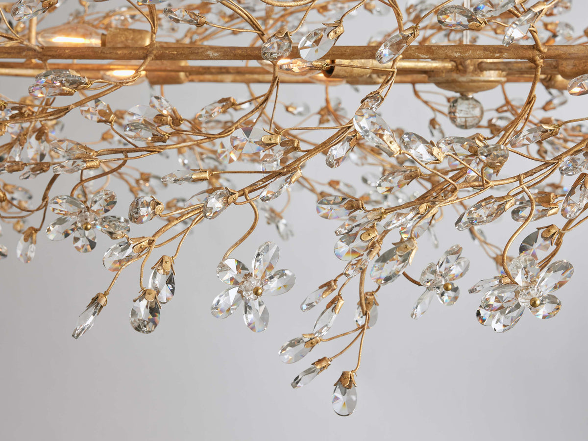 Fiore Garden Petal Twig Oval Chandelier