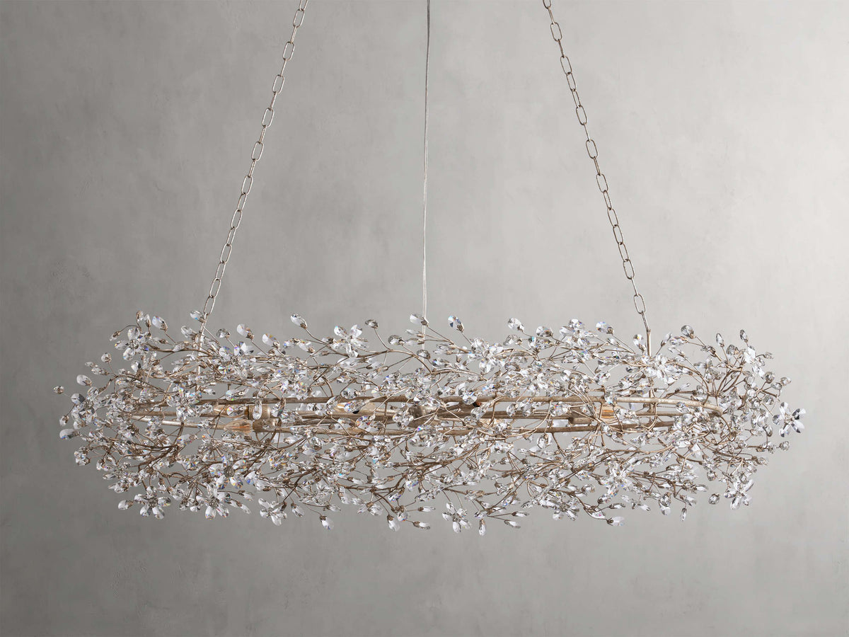Fiore Garden Petal Twig Oval Chandelier
