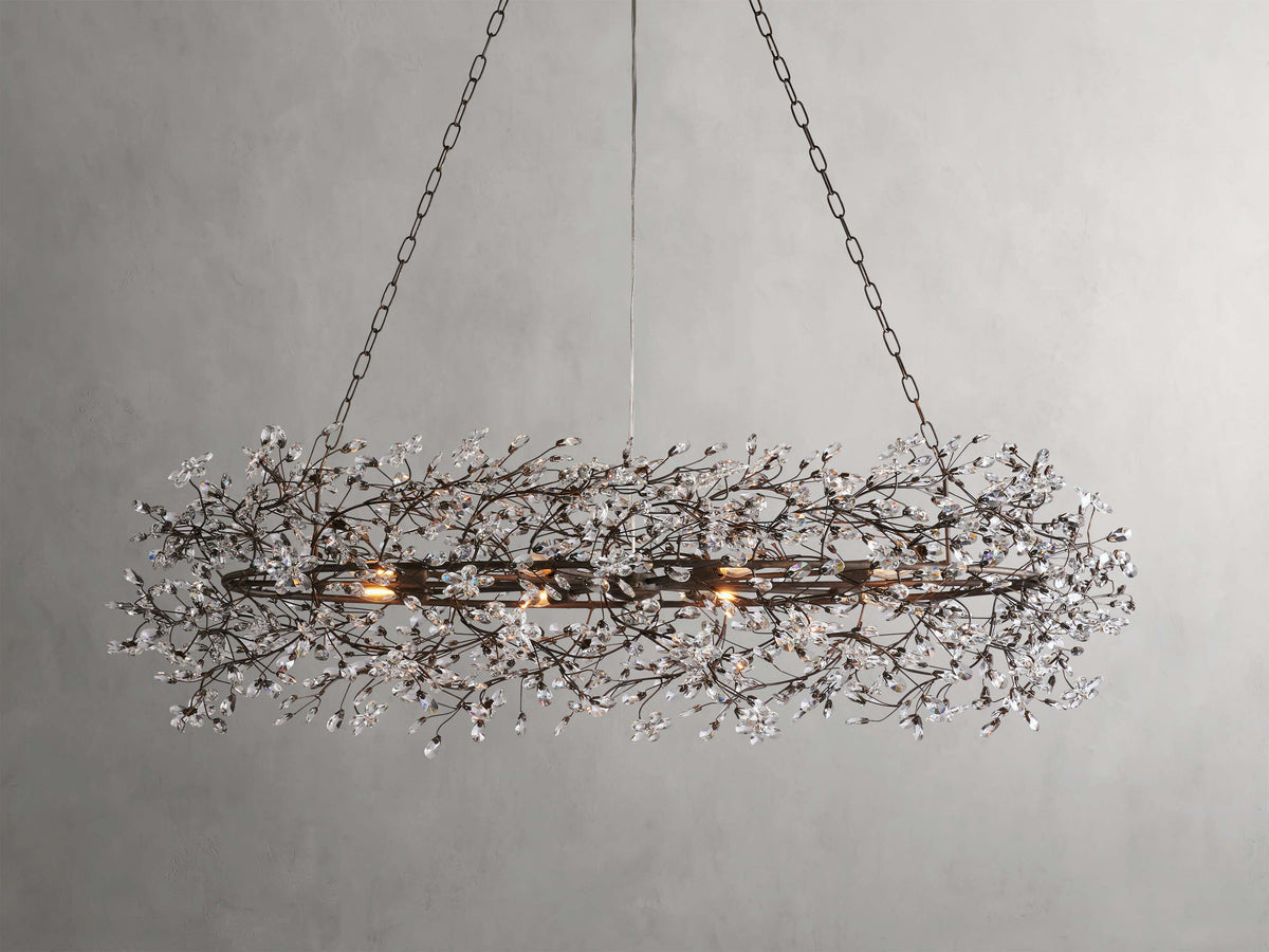 Fiore Garden Petal Twig Oval Chandelier