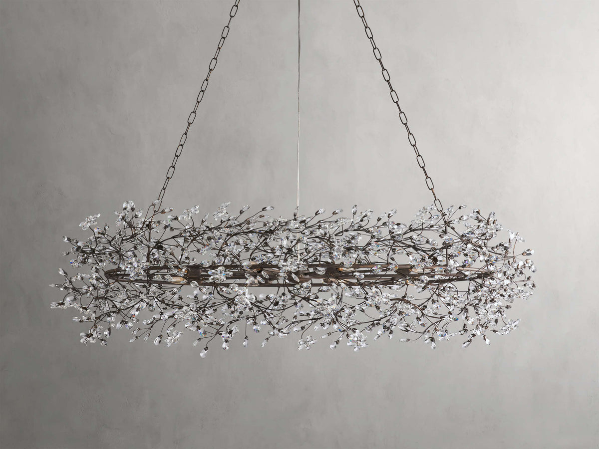Fiore Garden Petal Twig Oval Chandelier