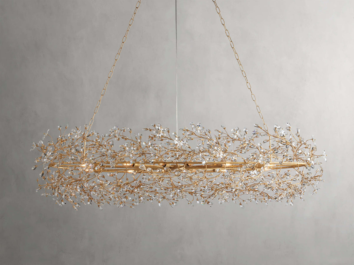 Fiore Garden Petal Twig Oval Chandelier
