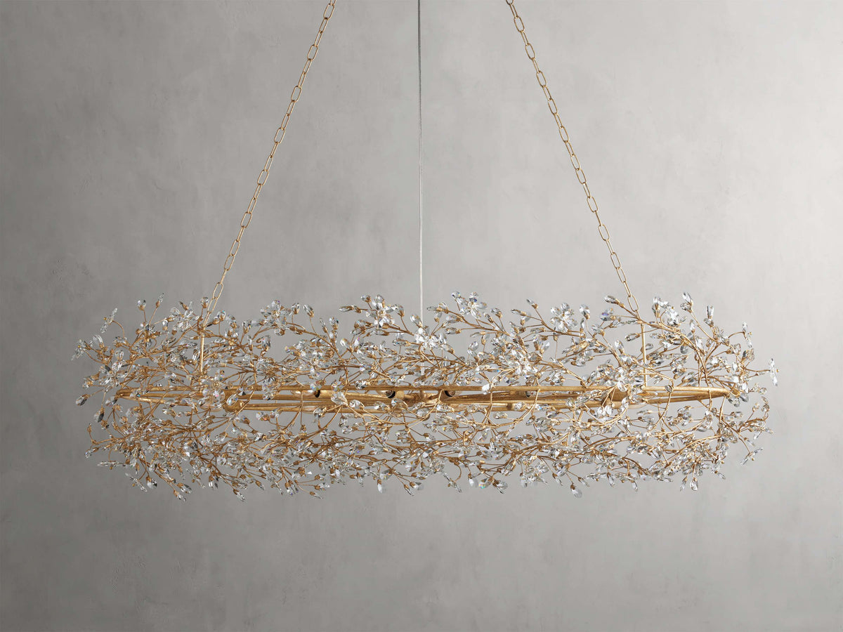 Fiore Garden Petal Twig Oval Chandelier