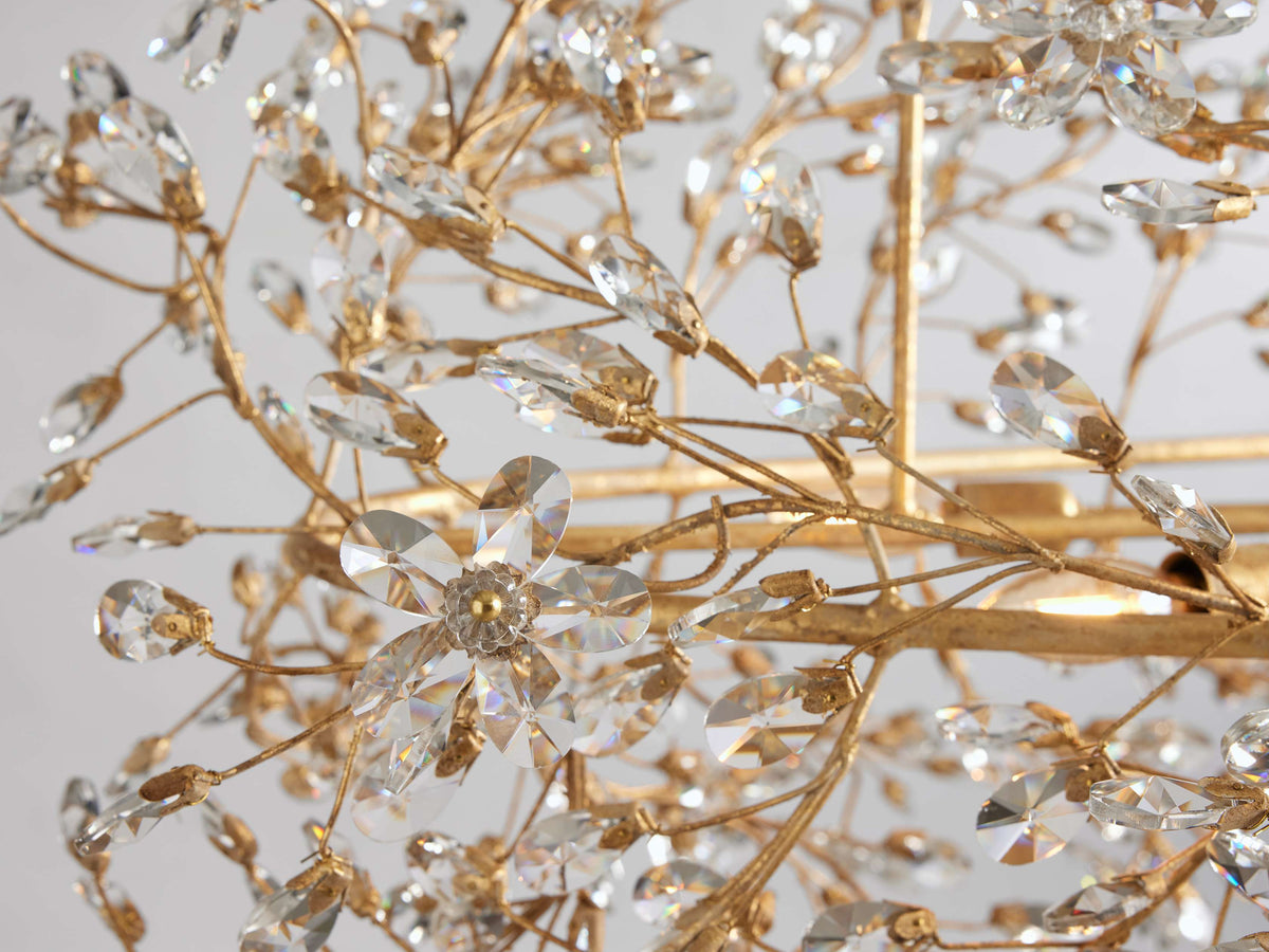 Fiore Garden Petal Twig Oval Chandelier