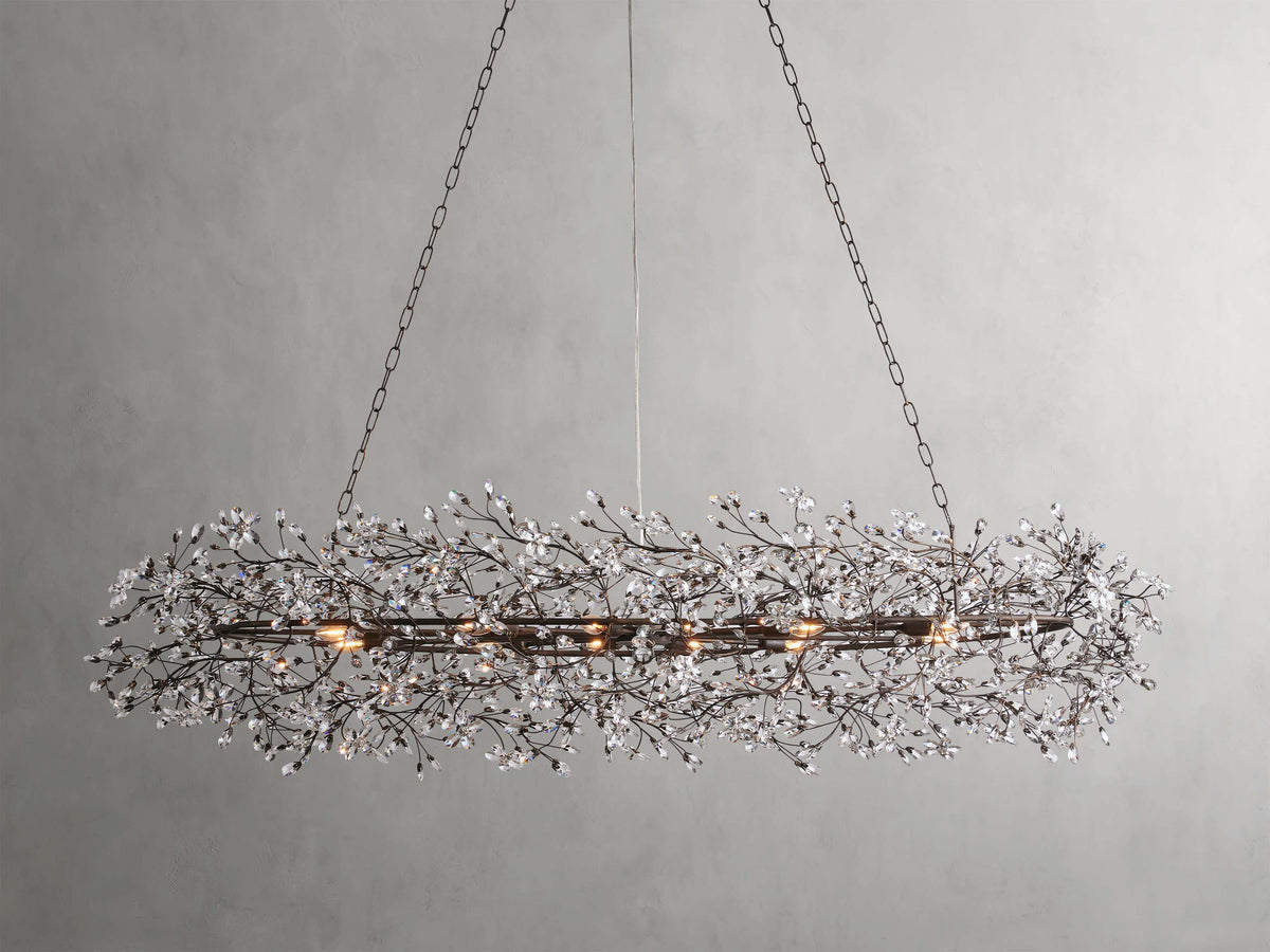 Fiore Garden Petal Twig Oval Chandelier