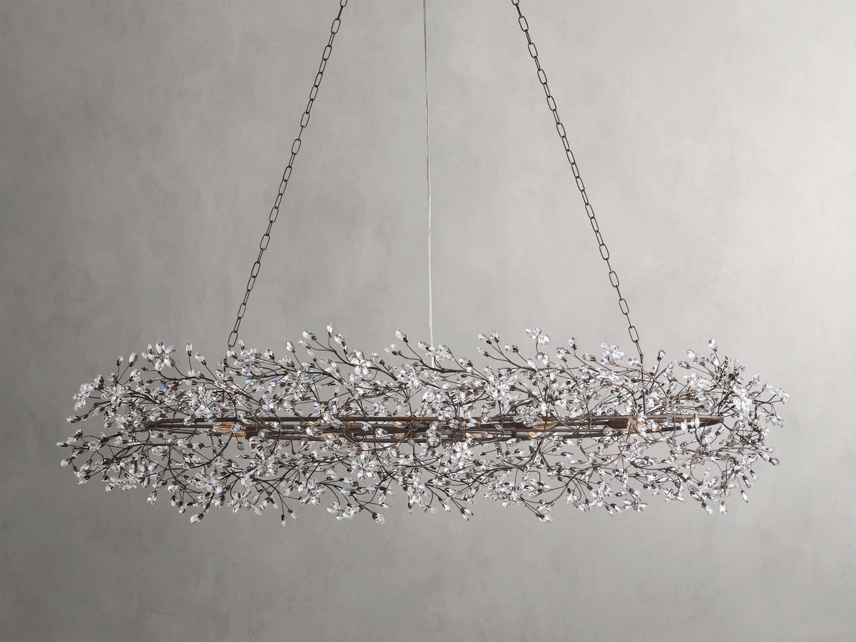 Fiore Garden Petal Twig Oval Chandelier