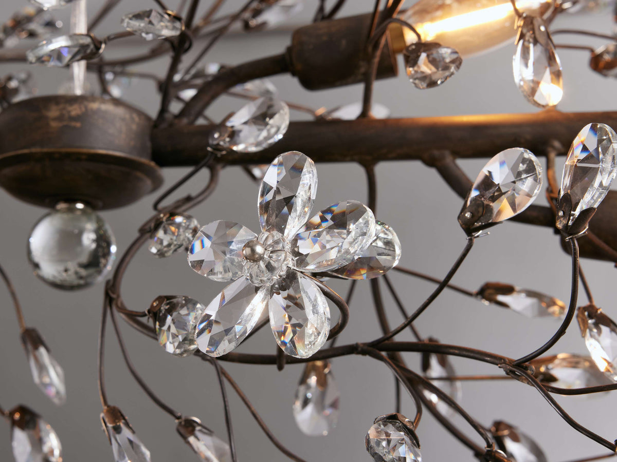 Fiore Garden Petal Twig Linear Chandelier