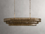 Ghiaccio Layered Glass Oval Chandelier