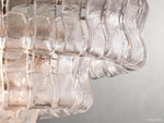 Ghiaccio Layered Glass Oval Chandelier