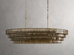 Ghiaccio Layered Glass Oval Chandelier