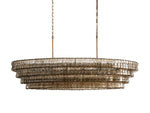 Ghiaccio Layered Glass Oval Chandelier
