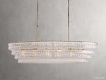 Ghiaccio Layered Glass Oval Chandelier
