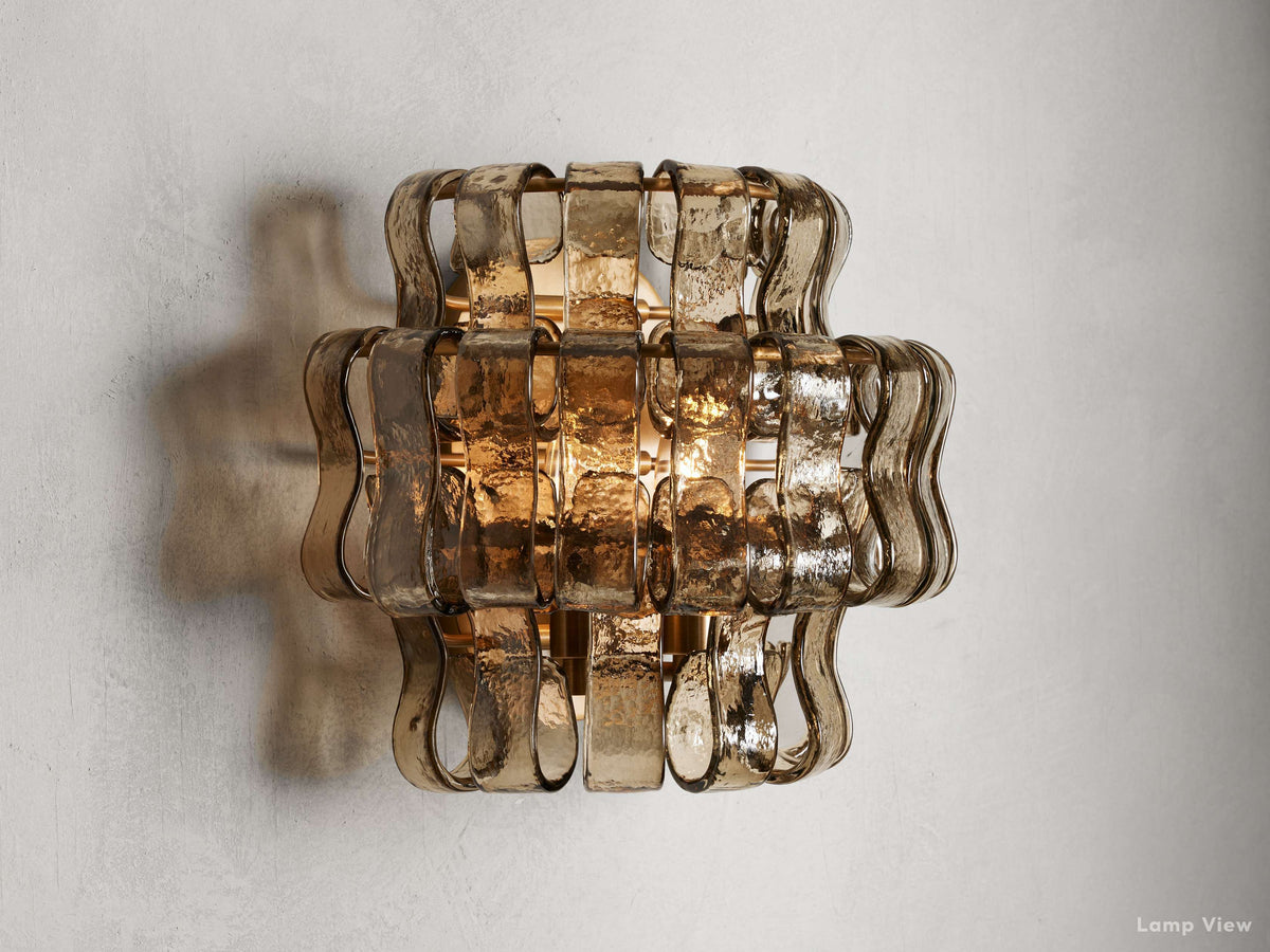 Ghiaccio Hooked Glass Wall Sconces