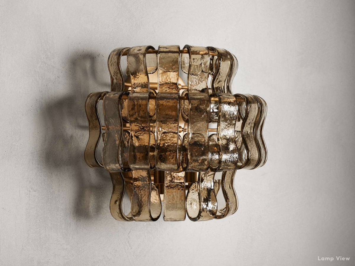 Ghiaccio Hooked Glass Wall Sconces