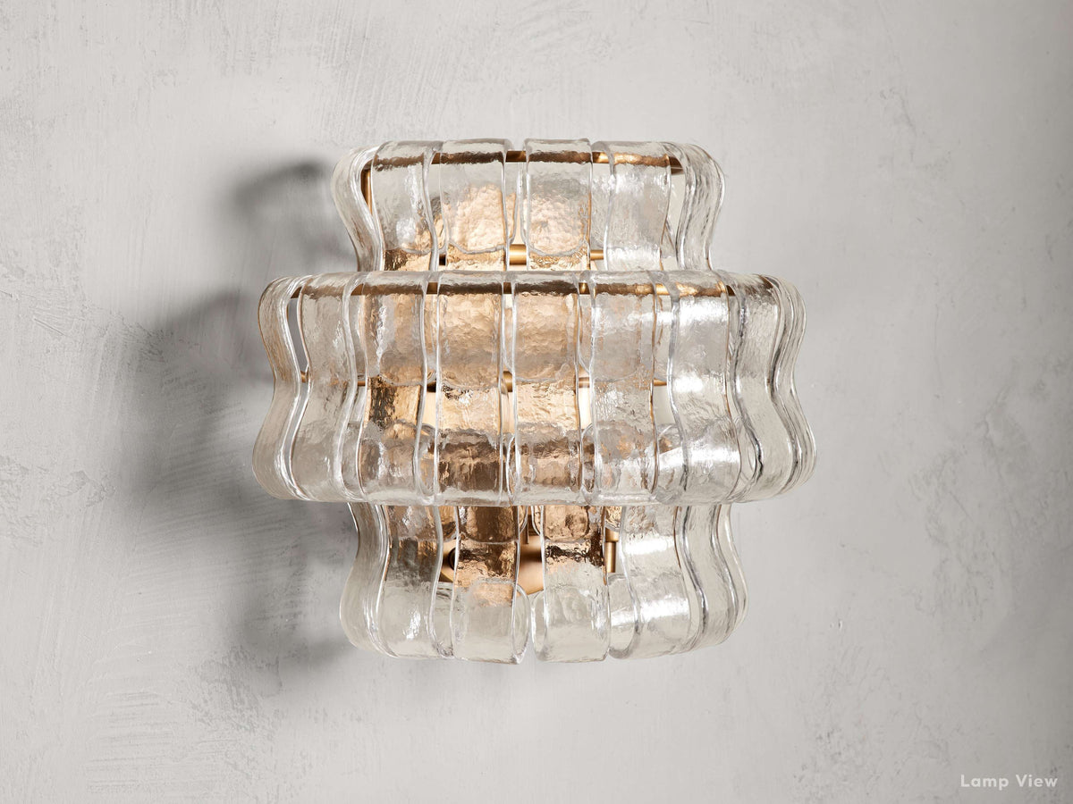 Ghiaccio Hooked Glass Wall Sconces