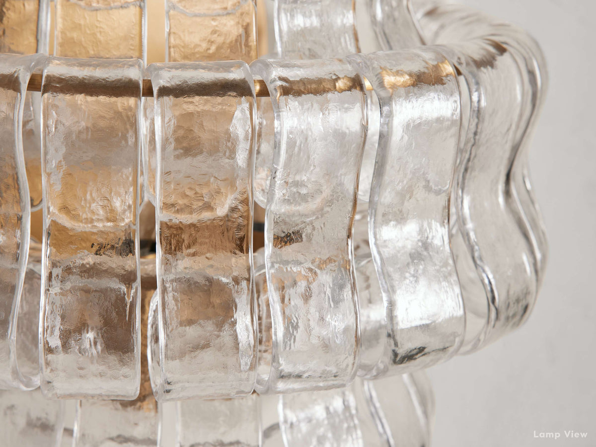 Ghiaccio Hooked Glass Wall Sconces