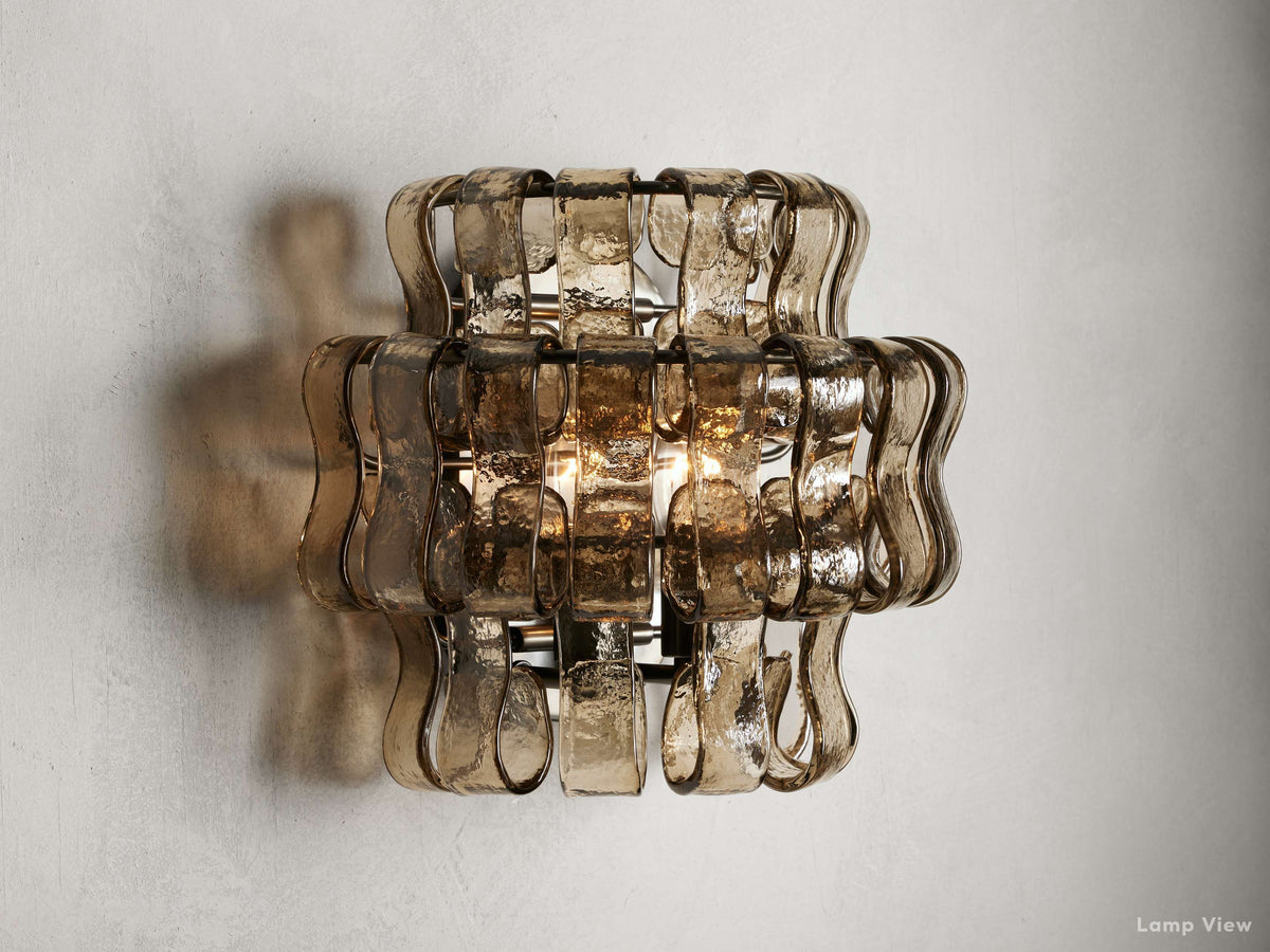Ghiaccio Hooked Glass Wall Sconces
