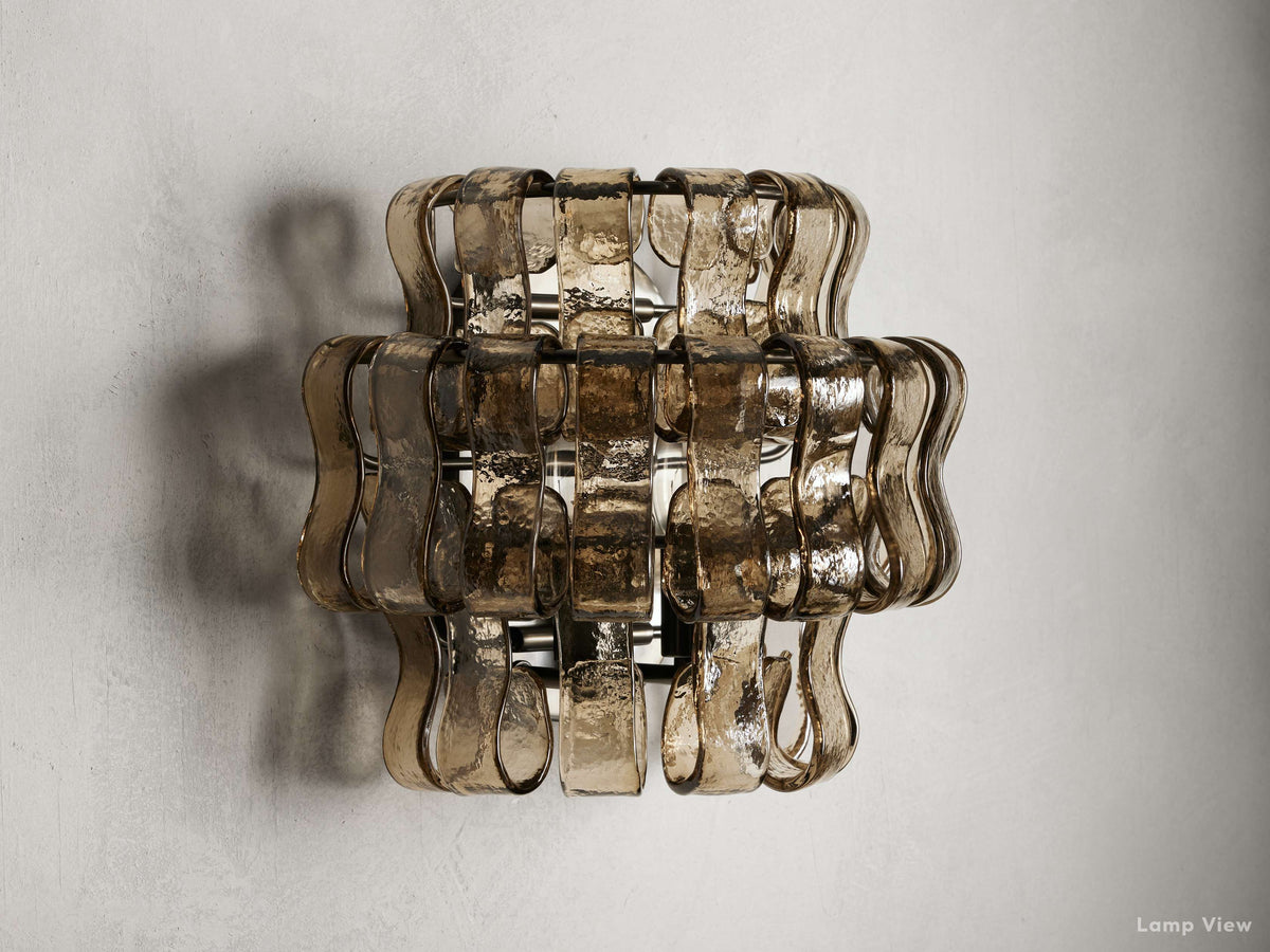 Ghiaccio Hooked Glass Wall Sconces