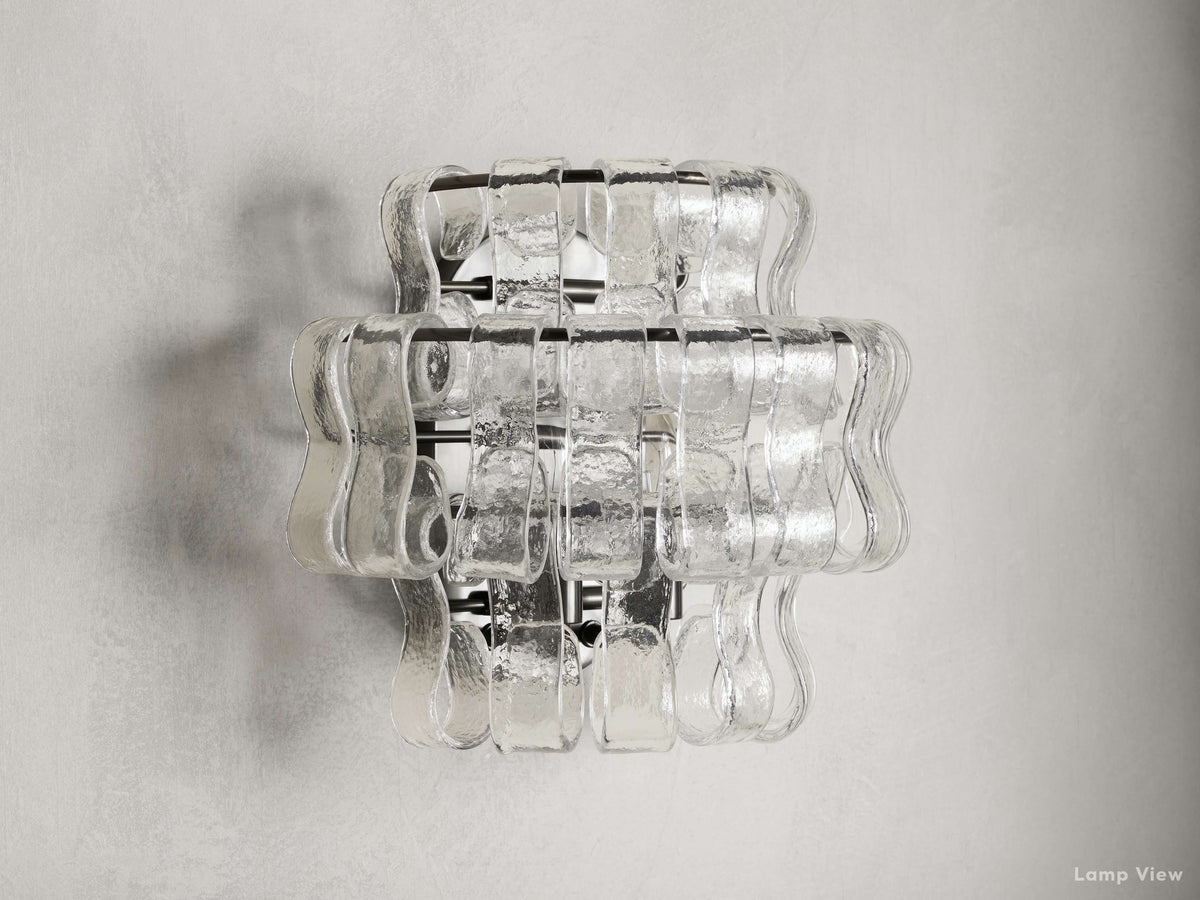 Ghiaccio Hooked Glass Wall Sconces