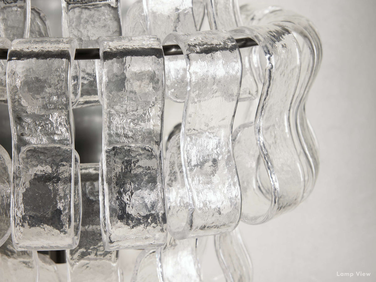 Ghiaccio Hooked Glass Wall Sconces