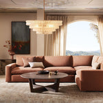Ghiaccio Artisanal Glass Round Chandelier