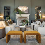 Ghiaccio Hooked Glass Round Chandelier