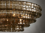 Ghiaccio Layered Glass Round Chandelier