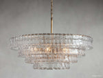 Ghiaccio Layered Glass Round Chandelier