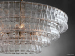 Ghiaccio Layered Glass Round Chandelier