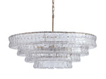 Ghiaccio Layered Glass Round Chandelier