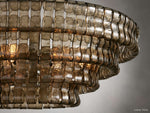 Ghiaccio Layered Glass Round Chandelier
