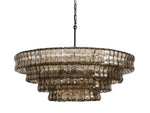 Ghiaccio Layered Glass Round Chandelier