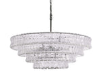 Ghiaccio Layered Glass Round Chandelier