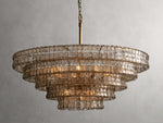 Ghiaccio Layered Glass Round Chandelier