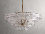 Ghiaccio Layered Glass Round Chandelier