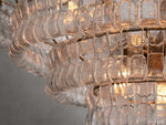 Ghiaccio Layered Glass Round Chandelier