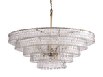 Ghiaccio Layered Glass Round Chandelier