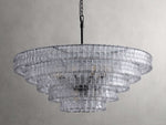 Ghiaccio Layered Glass Round Chandelier