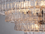 Ghiaccio Layered Glass Round Chandelier