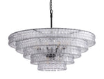 Ghiaccio Layered Glass Round Chandelier