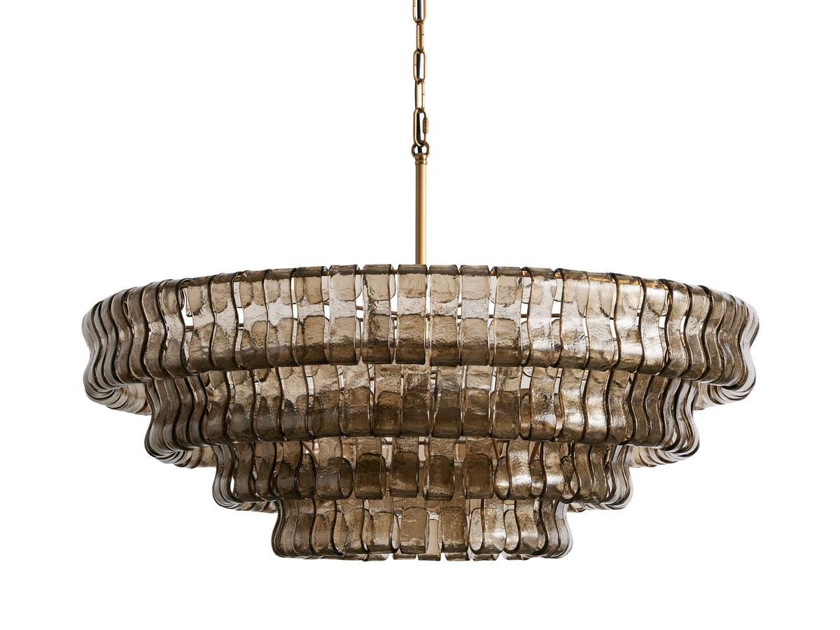 Ghiaccio Artisanal Glass Round Chandelier