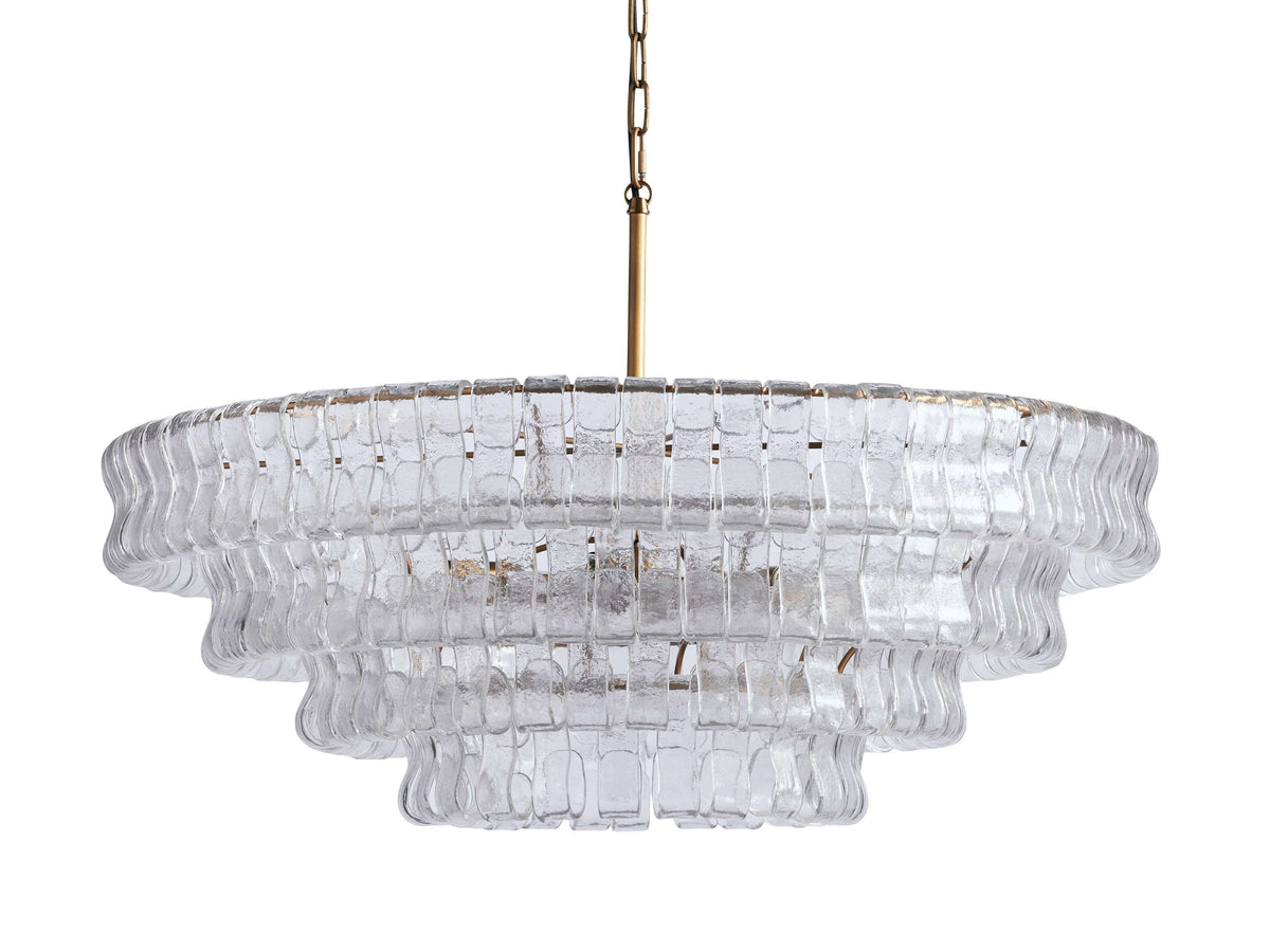Ghiaccio Hooked Glass Round Chandelier